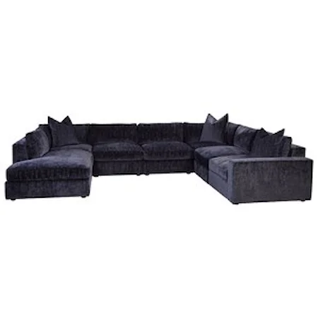 Contemporary 7-Piece Sectional with LAF Chaise